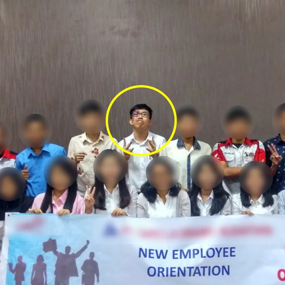 Andy saat masih bekerja sebagai office boy